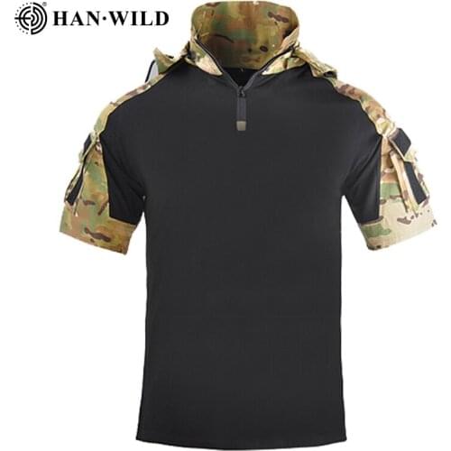 Mens Tactical Military Hiking T-Shirts Camouflage Army Hunting Climbing Short Sleeve T-Shirts,Assault Combat Shirts For Men