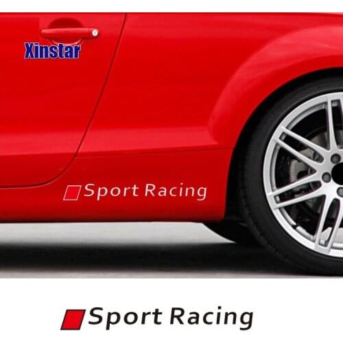 2pcs Car Body Sticker For Audi Sline A3 A4 A5 A6 A7 A8 TT Q3 Q5 Q7 S3 S4 S5 S6 B8