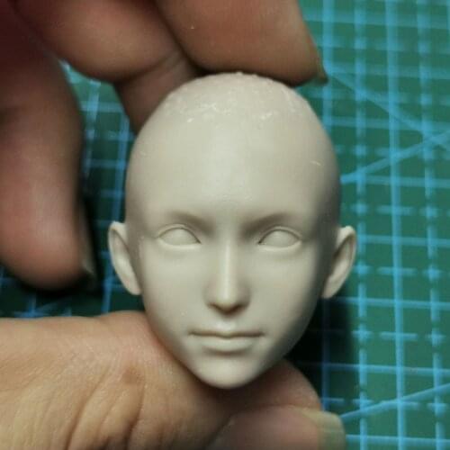 Unpainted 1/6 FF15 Iris Amicitia Face Plate Head Sculpt Carving Model Fit 12 inch Action Figure for Painting Excecise