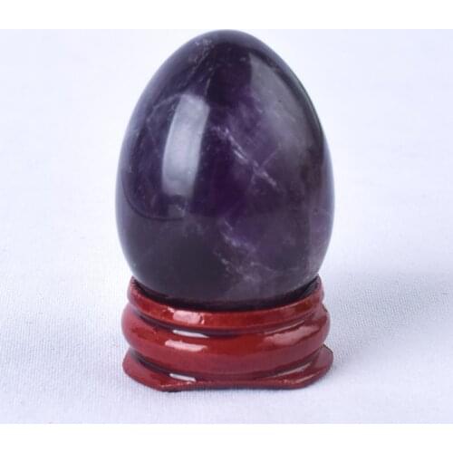 Undrilled Natural Amethyst Yoni Egg Pelvic Kegel Exercise Vaginal Tightening Jade for Women Health Care Crystal HealingStone
