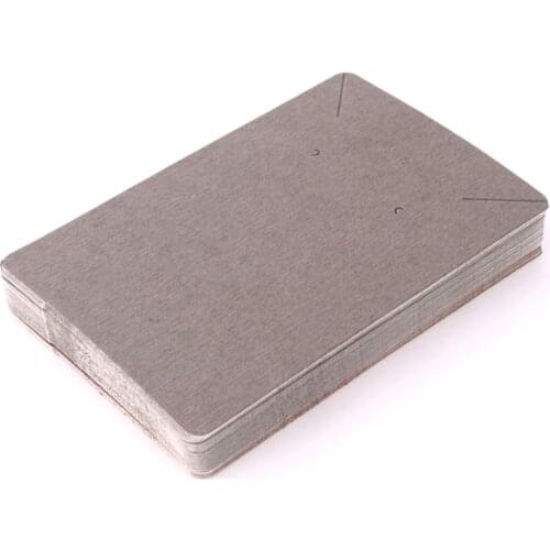 New 100pcs/lot White Ear Studs Necklace Cards With Special Paper 6x9cm Gray And Brown Fashion Jewelry DIY Handmade Display Cards