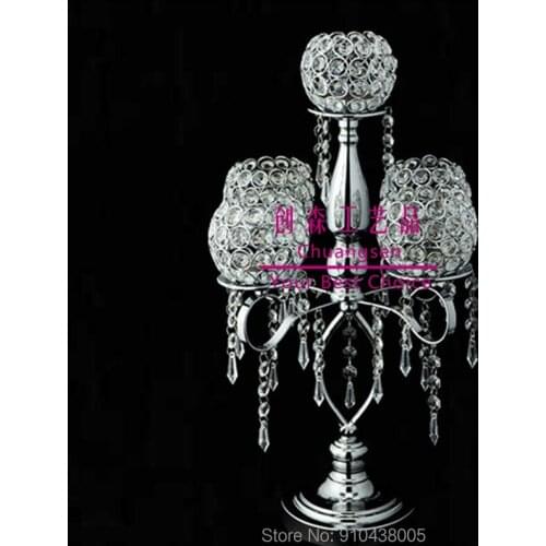 Tealight Candle Holders Dining Table Centerpieces Metal Candlesticks Flower Stand Wedding Decoration Crystal Candle Stand