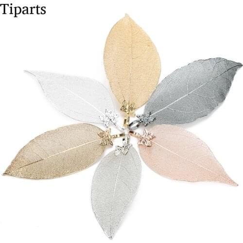 1Pair 4x6mm Design Rose Gold Color Butterfly Leaves Pendants for Necklace Earrings Charms for DIY Bracelets Jewelry Findings