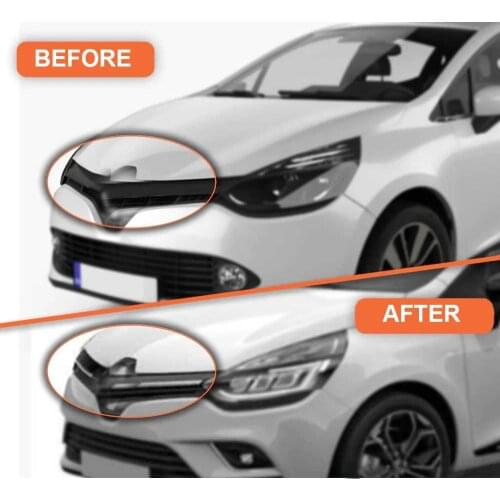 Renault Clio 4 For Chrome Front Grille 2 Piece-2012-2018/HB - SW