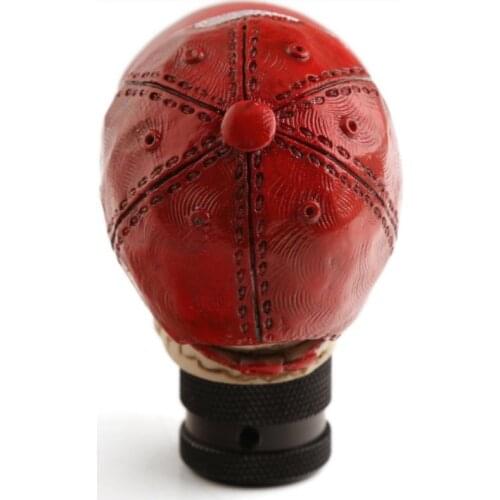 Universal Car Manual Gear Quick Shift Lever Skull Head Shifter Red