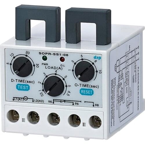 Samwha-Dsp SOPR-SS1 Electronic Overload Relay Motor Protector Thermal Overload Relay (Un:90-220VAC)