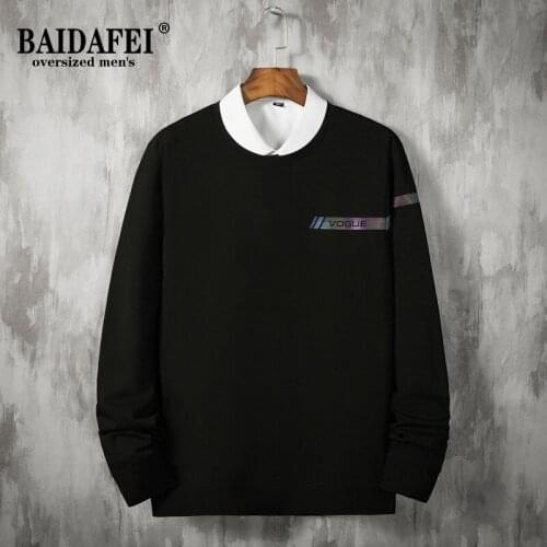 Oversized 5XL 6XL 7XL 8XL Casual Tracksuits 2021 Autumn Spring New Letter Print Sweatshirts Men High Quality Plus Size Hoodies