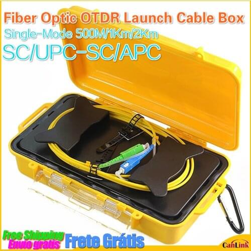 Fiber Optic OTDR Launch Cable Box SC/UPC-SC/APC Single-Mode 500M/1KM/2KM OTDR Zone Eliminator,Fiber Rings 1310/1550nm SC UPC APC