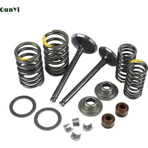 Motorcycle Intake Exhaust Valve comp Springs Cotter Seal Assy For Lifan 125 140 150cc Horizontal Engines Dirt Pit Bike ATV Quad