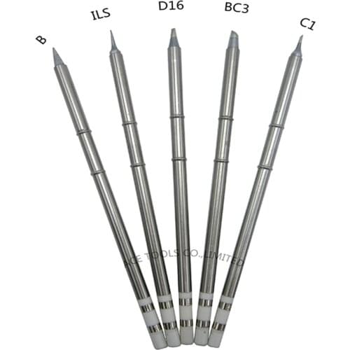 5 Pieces T15 Seris Replacement Soldering Tips Fit Hakko FX-951 FX-950 FX-952 FX-9501 FM-2028 FM2027 Iron Handle Pencil Bit