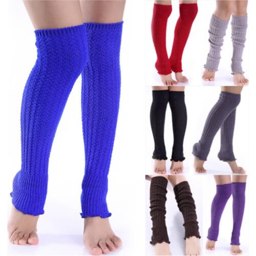 Ladies Winter Knitted falbala Leg Warmers Boot Cuffs Trim Toppers Candy colors Leg Warmers ST011