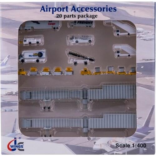 1:400 JCGSESETA Proportion Ground Car Airport Scene Simulation Display Trailer tow truck bus model toy for airport accessories