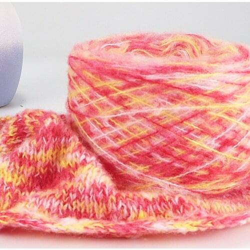 100g/PC Gradient Silk Mohair Yarn For knitting Skin-Friendly Baby Yarn Worsted Hand-Knitting Thin Thread For Sweater Scarf
