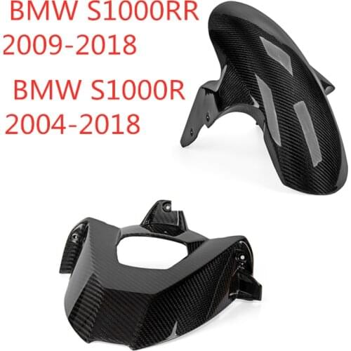 Carbon Fiber Front Fender Rear Fender Mudguard Cover For BMW S1000RR S 1000RR 2009-2018 S1000R S1000R 2014-2018