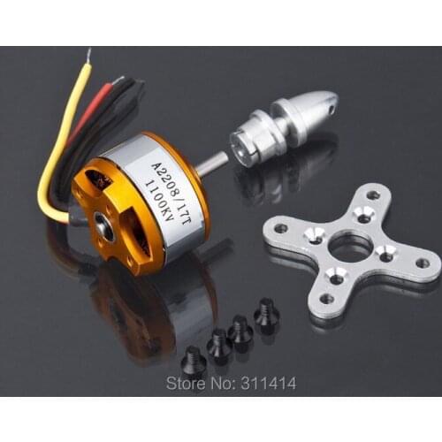 2pcs/lot XXD A2208 1100KV Brushless Outrunner Motor 17T For RC Aircraft KK QuadCopter UFO Wholesale + Free Shipping