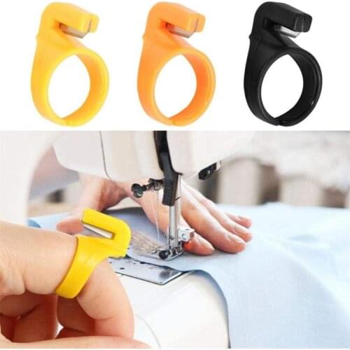 3PCS/Set Plastic Thimble Sewing Ring Thread Cutter Finger Blade Needle Secant Thread Breaker Household Sewing Machine Accessory