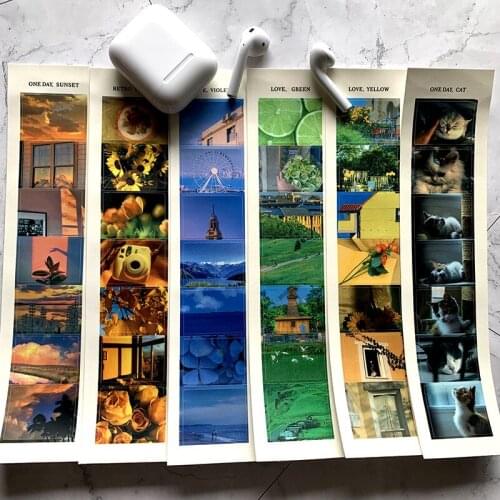 2style 6pcs Korea ins landscape film Stickers For Suitcase Skateboard Laptop Luggage Fridge Phone Car Styling DIY Decal stickers