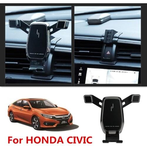 Car Gravity Phone Holder For HONDA CIVIC 2016 2017 2018 2019 2020 Mobile Phone Support Mount Accessories