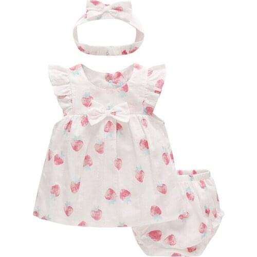 Childrens Dress 2019 Summer New Baby Princess Dress Sweet Strawberry Childrens Dress