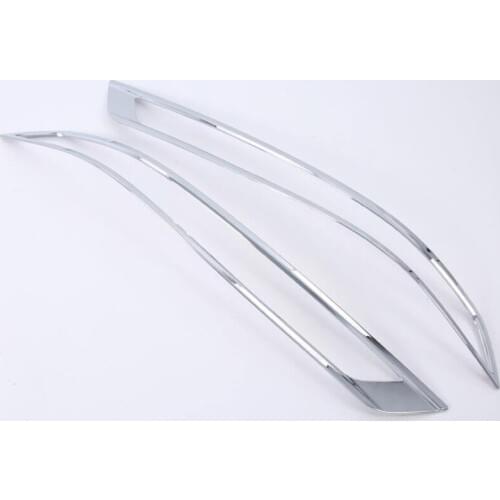 For Audi Q5L 2018 ABS Chrome 2PCS Car Rear Headlight Fog Lamp Lights Cover Trim Moldings Car Styling Auto Accessories