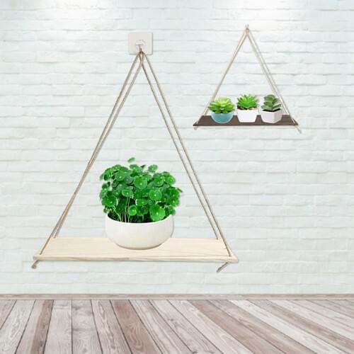Home Plant Bonsai Photos Frame Wood Window Wall Hanging Shelves Storage Rack Hanging Baskets For Garden Pots Multi-Purpose