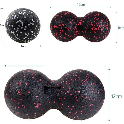Double Massage Ball Set EPP Lacrosse Myofascia Ball Lightweight Fitness Body Fascia Massage Yoga Exercise Relieve Pain