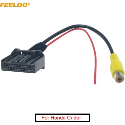 FEELDO 1PC Auto Parking Rear Camera Video Plug RCA Reversing Cable Adapter For Honda Crider 2013-2015 Navigation DVD