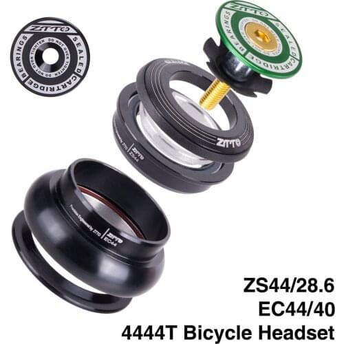 Bicycle Headset MTB Bike 44mm ZS44 CNC 1 1/8"-1 1/2" 1.5 Straight Tube Frame to Tapered Tube fork Internal Threadless EC44 4444T