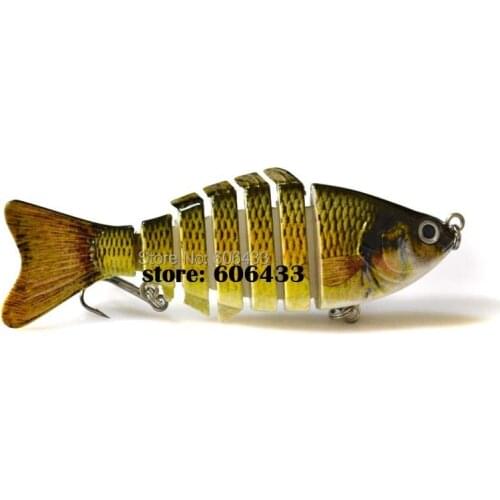 Deep Sea Multi section Lure Fishing Fish Swing Lures 7 Segment Swimbait Crankbait 10cm/15g 8040-FL7F01 Free shipping