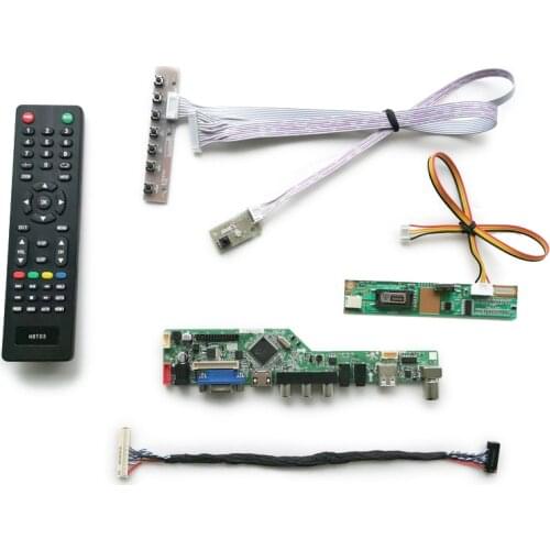 Kit 30 Pin LVDS LCD monitor control board VGA AV USB 1024*768 Fit HSD150PX14/HSD150PX15/HSD150PX16/HSD150PX17 matrix 1CCFL