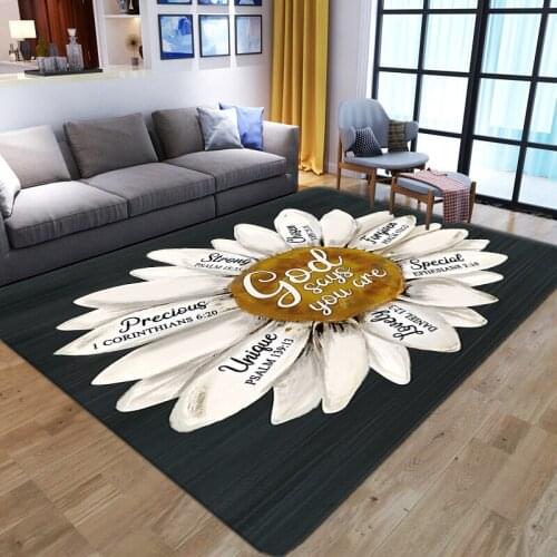 Creative pattern flower home carpets for home bedroom living room child play area rug large Entrance door mat washable floor mat