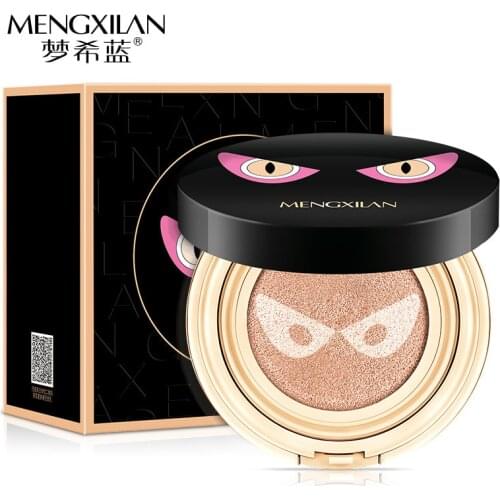 Mengxilan Little Monster Air Cushion CC Cream(1 Free Refill)Whitening Liquid Foundation Concealer Moisturizing BB Cream Makeup