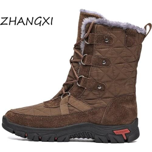 New Winter With Fur Snow Boots For Men Sneakers Male Shoes Adult Casual Quality Waterproof Ankle -30 Degree Celsius Warm Boots