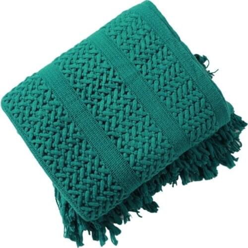 Scandinavian Sofa Blanket Knitted Blanket B&B Hotel Bed End Towel Hitch Blanket Air Conditioning Blanket Nap Knitted Blanket