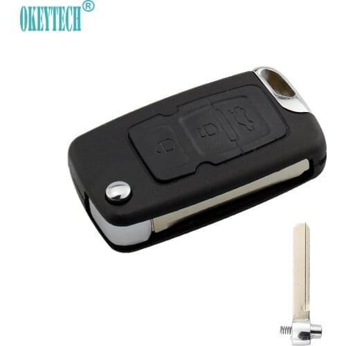 OkeyTech 3 Buttons Car Remote Key Shell 3 Blades For Geely Emgrand 7 EC7 EC715 EC718 Emgrand7 EC7-RV EC715-RV EC718-RV