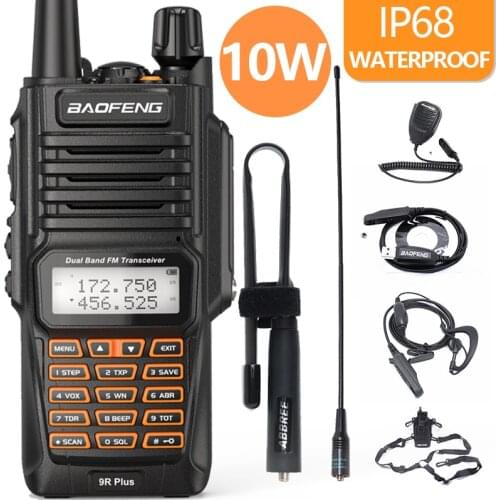 Original Baofeng UV-9R Upgraded Dual Band Waterproof 10W Walkie Talkie Communications Amateur Vhf Uhf CB Radio Ham UV-9R Plus