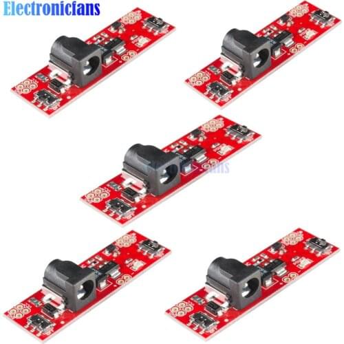 5PCS DC-DC 6-12V to 3.3V/5V Step Down Buck Board DC Converter Power Supply Molude Regulator Voltage Reserved Array Holes Supply