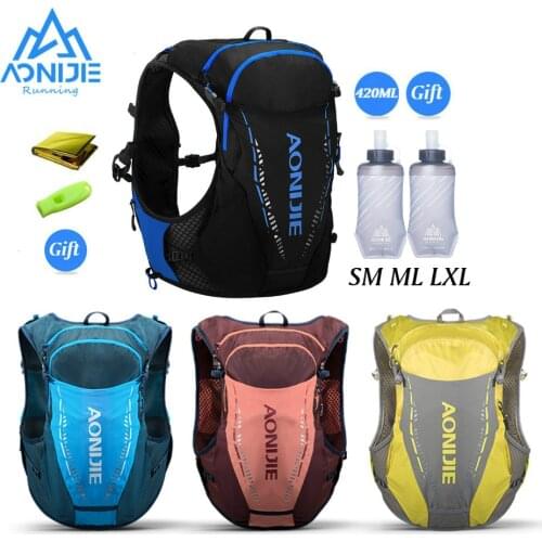 AONIJIE C9103 Ultra Vest 10L Hydration Backpack Pack Bag Free Water Bladder Flask Trail Running Marathon Race Hiking SM ML LXL