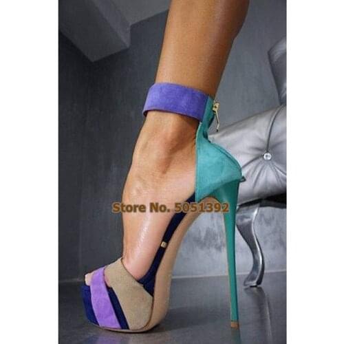 Pole Dance Super high heel sandals Sexy fashion vitality High Platform Suede Party Dress Shoes Peep Toe Pumps