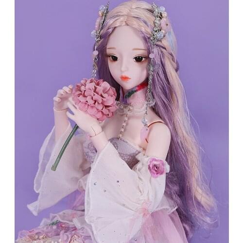 DBS 1/3 BJD Princess Dress 62cm Ball Jointed Dolls Full Set French Style Costume Makeup BJD Dolls for Girls SD MSD