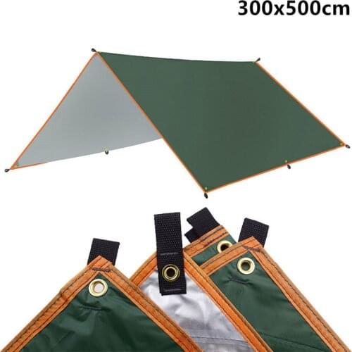 5MX3M Awning Tent for Outdoor UV50+ Waterproof Tarp Tent Camping Sun Shelter 210D Oxford Cloth Beach Garden Picnic Tourist Tarp