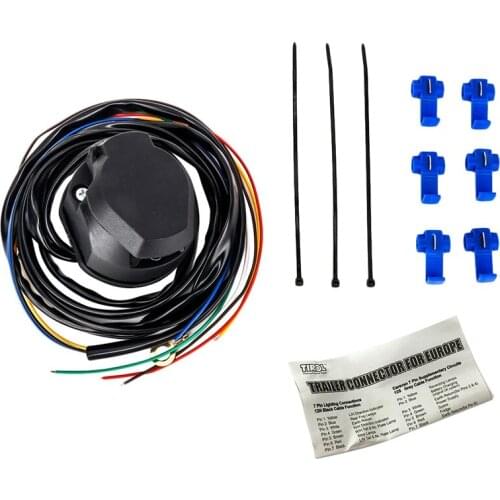 TIROL New 7 Pin Trailer Socket Cable 1.5M Wire for Car Trailer Wiring Connector Parts