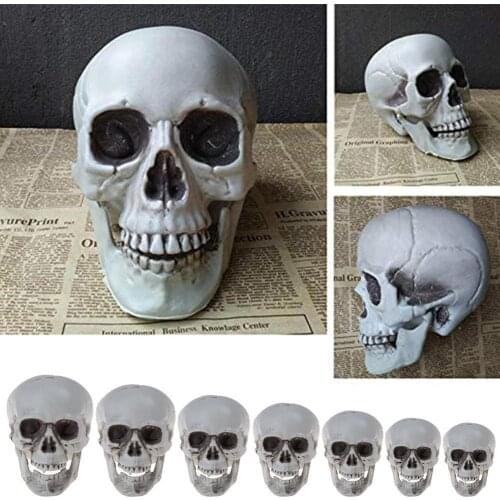 Halloween Decoration Skull Model Artificial Scary Skull Skeleton Decor Skull Home Horror For Bar Decorative Props Statues