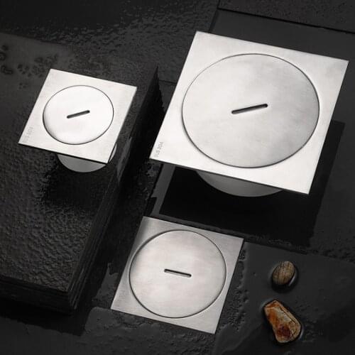 Floor Drain Thicken 304 Stainless Steel Square Cleaning Port for Garage Balcony Floor Drain at Drainage Pipe Inspection Port