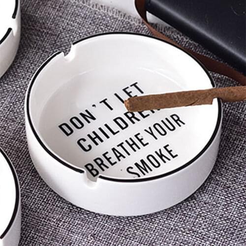 NEWYEARNEW Ceramic Ashtray Letter Personality for Car Ornament Home Furnishing Decoration Boyfriend Business Gift