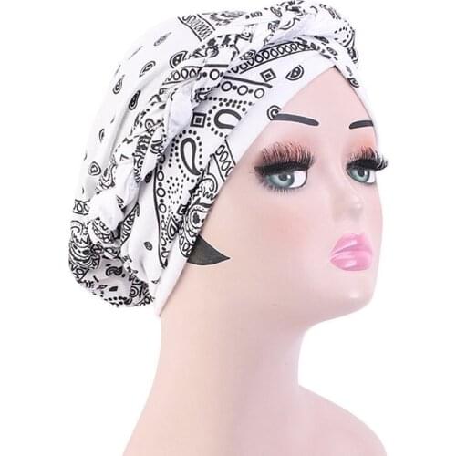 Hot Sale National Hair Cap For Sleeping Turban Twist Braid Headband Cotton Bonnet Haircare Styling Coloring Bohemian Hat