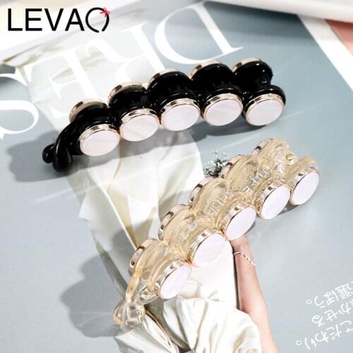 Levao New Fashion 10CM Hairpin Barrette Elegant Simple Banana clip For Women Hair Accessories Headwear Washing Tool