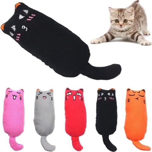 1pc Cat Grinding Catnip Toys Cute Interactive Plush Cat Toy Pet Kitten Chewing Claws Thumb Bite Cat Mint For Gatos Teeth Toys