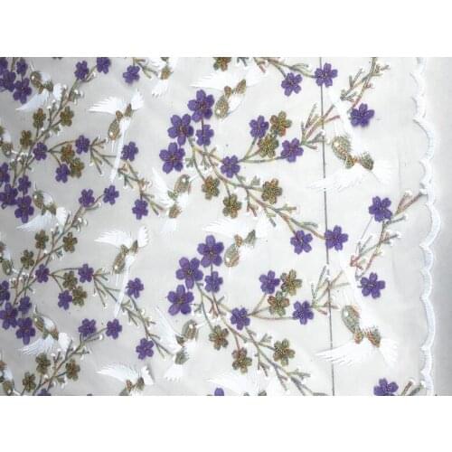 1 yard embroidered lace fabric DIY apparel sewing &fabric wedding dress accessory table cloth curtain decoration