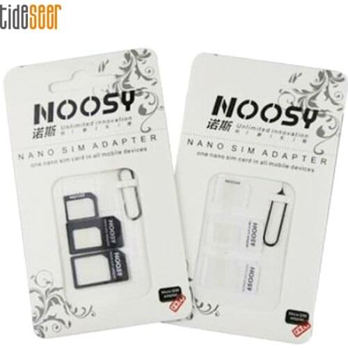 100sets 4 in 1 Nano Sim Card Micro SIM Adapter with Eject Pin Key Retail Package for iPhone 7 8 X 11 Pro Samsung Mobile Phones